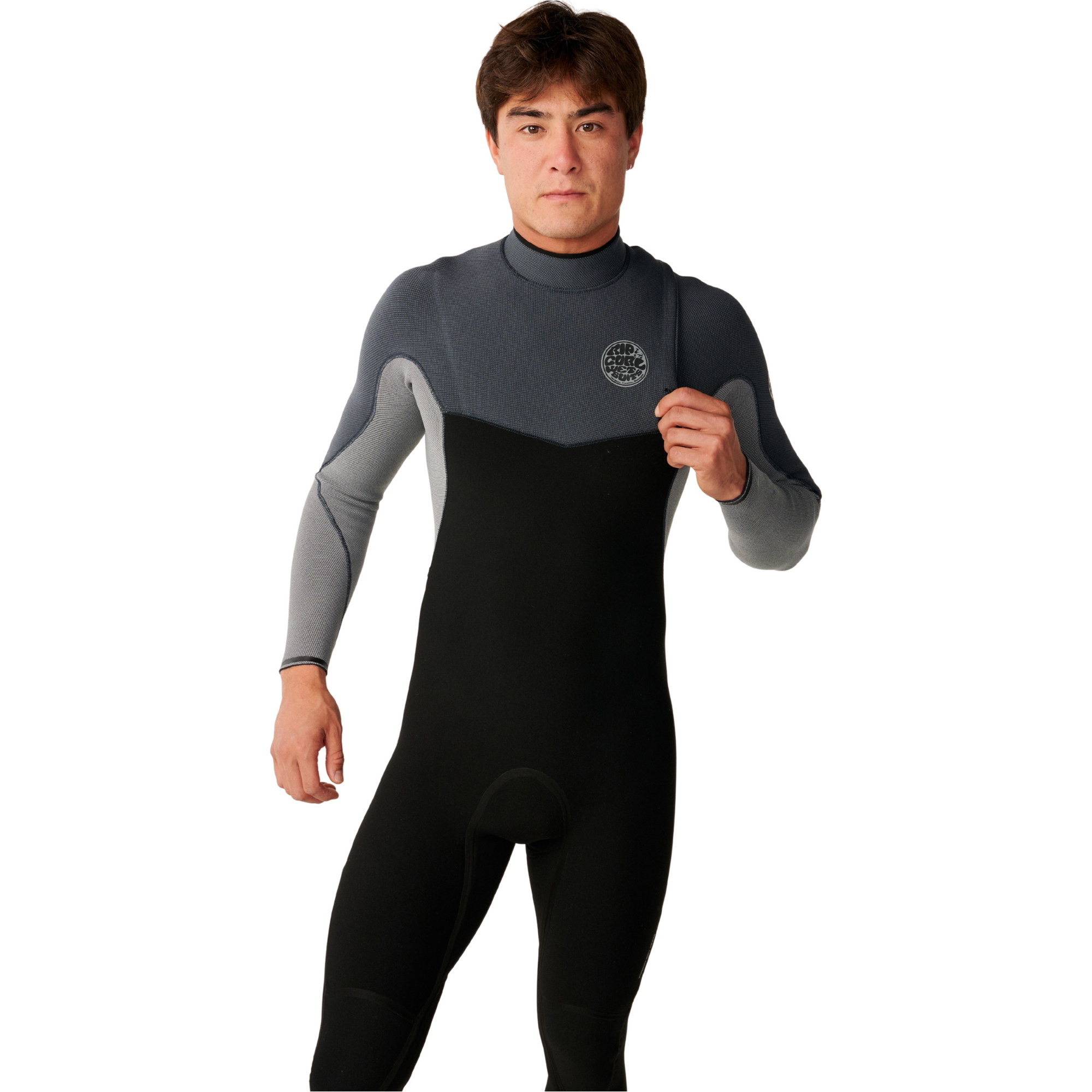 2026 Rip Curl M&auml;nner Flashbomb Pro 3/2mm Zip-frei Neoprenanzug 17GMFS - Charcoal Grey